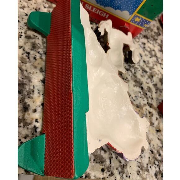 Vintage Mary Engelbreit Santa Claus Sleigh double stocking hanger - Picture 3 of 6